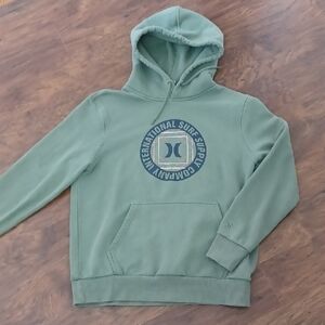 Hurley Men's-M Muted Green Soft Thick Green Hoodie  80% Cotton 20% Poly.